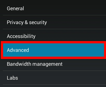 Android Advanced Settings